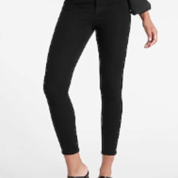 Express High Waisted Flexx Black Skinny Jeans - Size Small - Picture 6 of 6